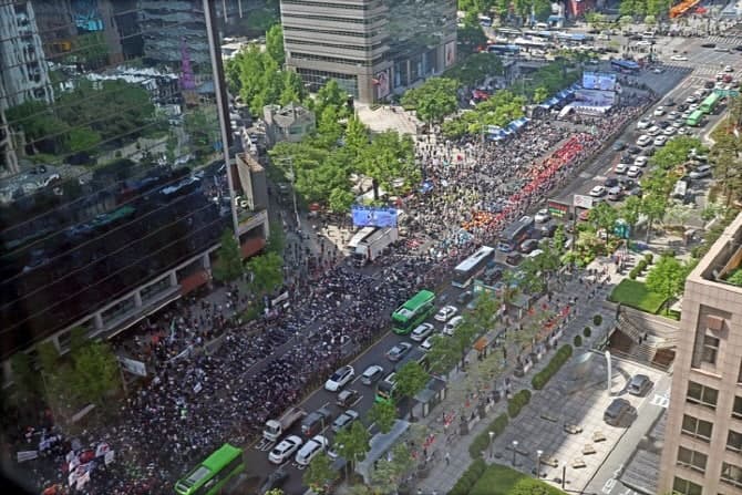 집회로 세종대로 1km 6시간 통제 시 83억 혼잡비용 발생…"혼잡부담금 부과해야"