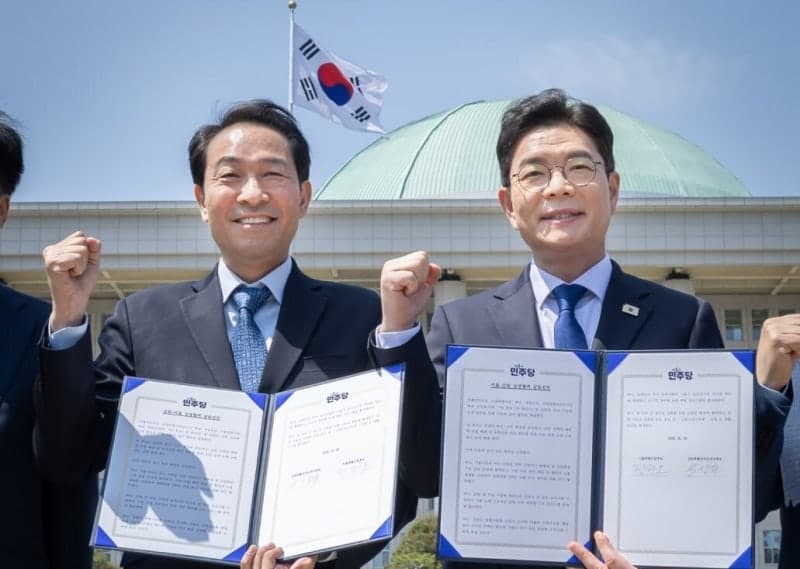 "서울시민 전용 강원 휴양 시설 만든다" 정원오·우상호, 관광·주거·교통 협력 강화