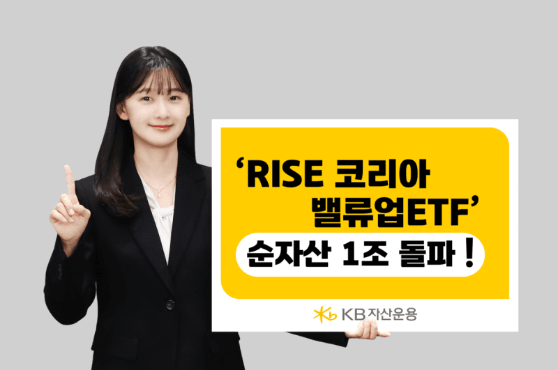 KB운용 'RISE 코리아밸류업' ETF, 순자산 '1조 클럽' 입성
