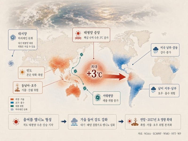“최악이라던 재작년보다 더 덥다?”…1870년대 이후 최대 엘니뇨, 올여름 역대급 폭염 비상