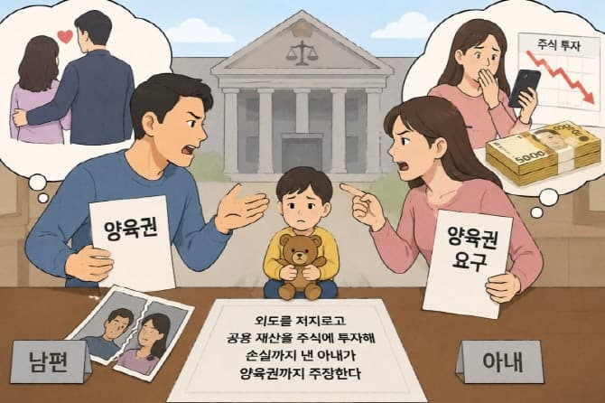 "통장 80% 날리고 헬스 트레이너와 외도한 아내…양육권까지 주장" 분통