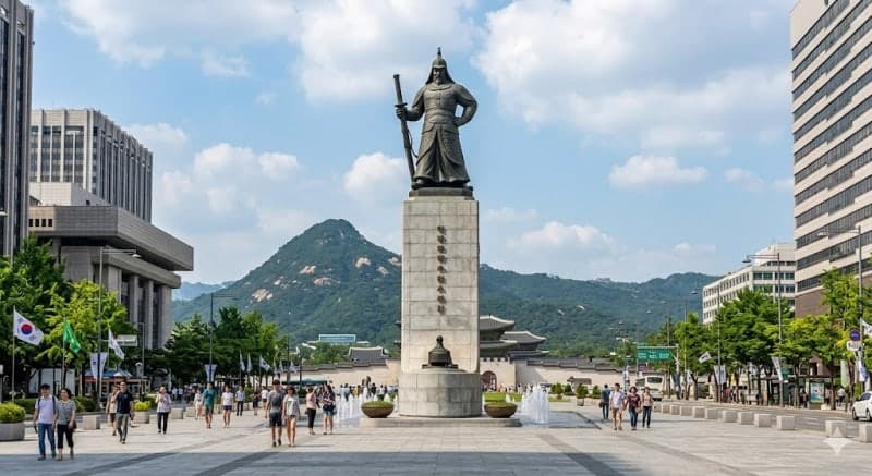 해머 들고 이순신 장군 동상 오르던 남성 검거, 광화문 동상 파손 시도