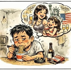 라면 먹으며 8억 보낸 기러기 아빠…"아내는 파티·골프 즐겼다"