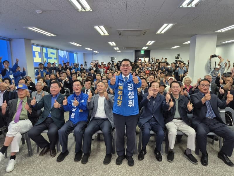강성휘 목포시장 후보, 선거사무소 개소 "민주당 원팀으로 필승" 다짐
