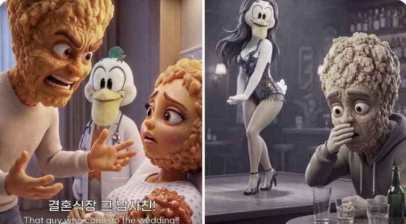 프라이드 부부에 양념 아기?…페리카나 AI 광고, '불륜 미화' 논란에 결국 사과
