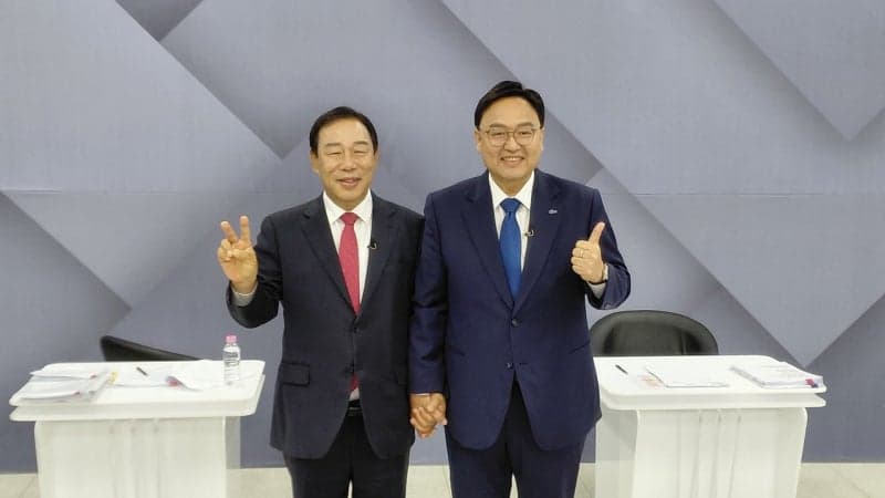 "행정수도·정원박람회·세종보" 최민호·조상호 세종시장 첫 토론 '격돌'