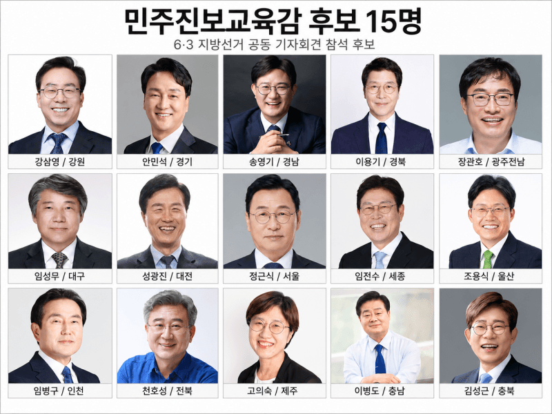 민주진보 교육감 후보들 "2030년대 초반까지 수능·내신 절대평가 전환" 공동 공약