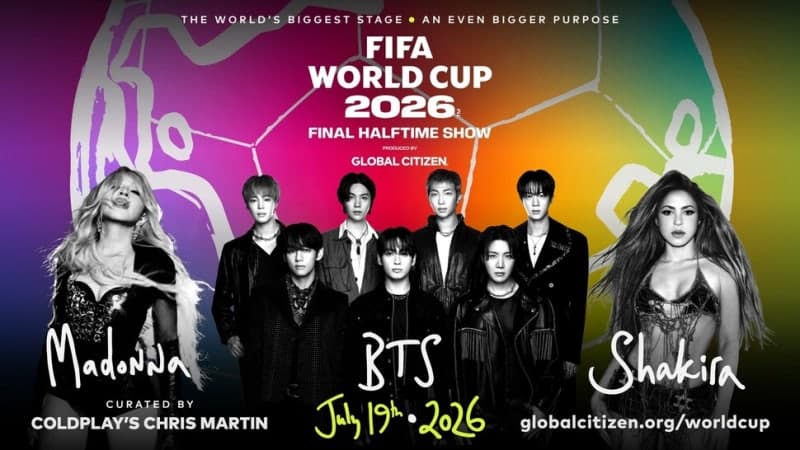 BTS, 월드컵 역사상 첫 하프타임쇼 오른다! 마돈나·샤키라와 공동 헤드라이너