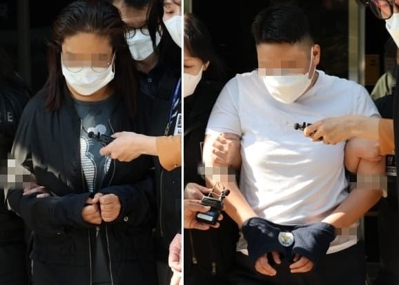 “약물 탄 소주”로 남편 살해 시도한 태권도 관장·직원, 3차례 범행 후 구속 송치