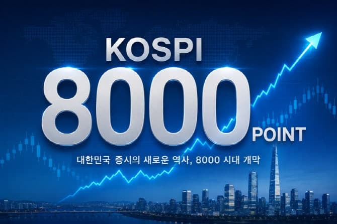 코스피, '꿈의 8000선' 장중 첫 돌파…7000선 돌파 7거래일 만