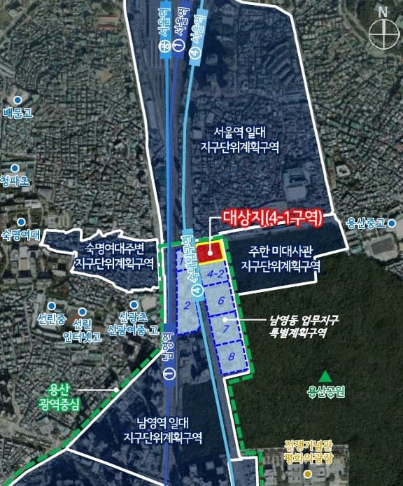'숙대역 인근' 남영동 4-1구역, 용도지역 상향으로 190가구 주거·업무 복합시설 재탄생