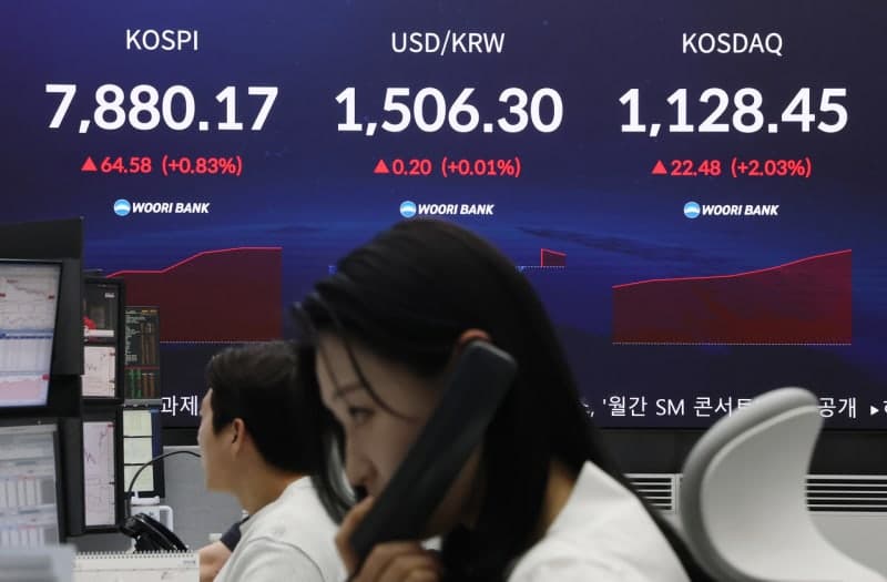 코스닥 4.99% 급등, 코스피 0.41% 상승 마감