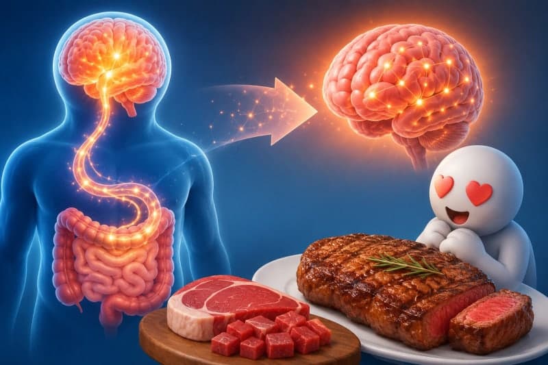 "고기 먹고 싶다" 이유 있었네…장이 뇌에 보낸 신호였다