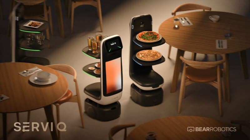 베어로보틱스, AI 협업형 소형 서빙로봇 '서비 큐' 공개…외식업 자동화 확대