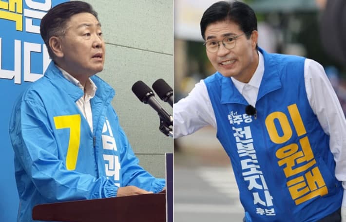 김관영 44.1% vs 이원택 40.0% 전북지사 초박빙 접전