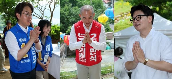 부산 후보들, 연휴 마지막 날까지 지역 누비며 한표 호소