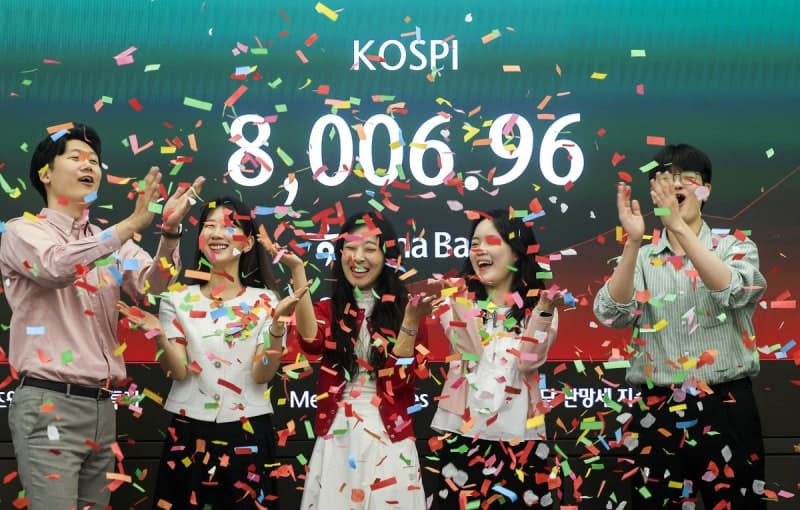 코스피, 6거래일 만에 '8000피' 재돌파…장중 최고치도 경신
