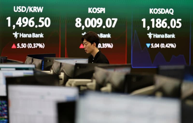 코스피 8000선 재돌파, 30만전자·200만닉스에 사상 최고치 경신