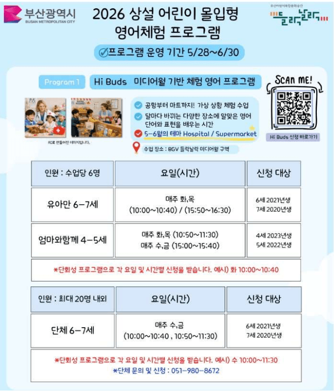"AI와 놀며 영어 배운다"…부산 '영어특화 들락날락' 상설 어린이 몰입형 영어체험 프로그램 운영