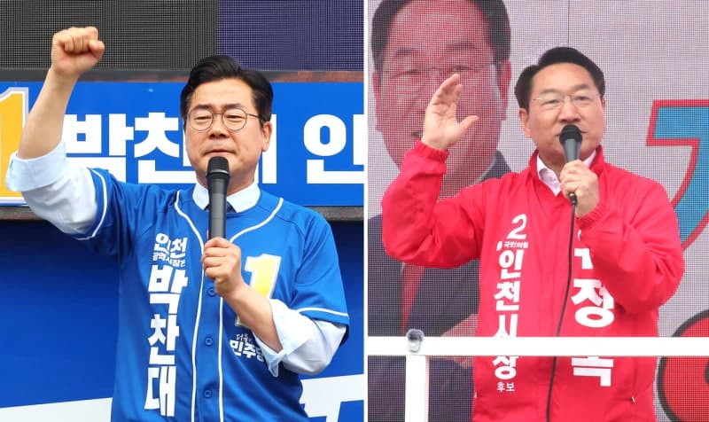 인천시장 후보 TV토론 격돌…박찬대 "코인 해명하라" vs 유정복 "대장동 발언 무지, 무능"