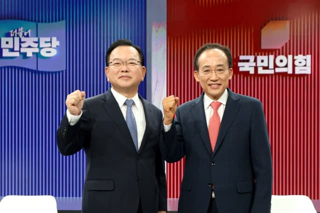 지방선거 D-7 민심 요동…원주 민주 우상호, 김진태에 13.9%P 앞서