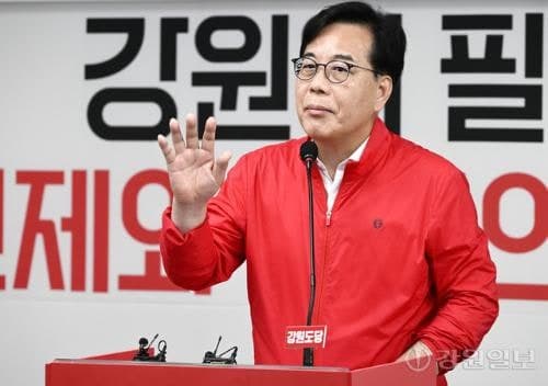 김진태, 설악권 순회 유세 돌입…국민의힘 원내지도부와 영동권 릴레이 맹폭