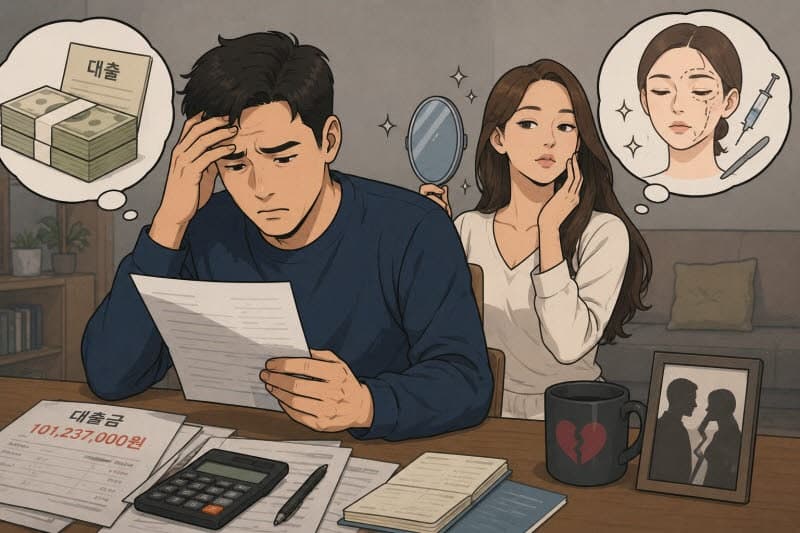 "얼굴이 중형차 한 대 값" 남편 명의로 1.2억 빚내 성형 중독 빠진 아내, 이혼 위기