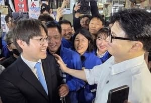 부산 북갑, 한동훈 40.7% 하정우 35.8% '오차범위 내 경쟁'…2070 한동훈, 3040 하정우