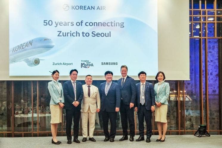 대한항공, 스위스 취리히 노선 취항 50주년…내달 '보잉 787-10' 투입