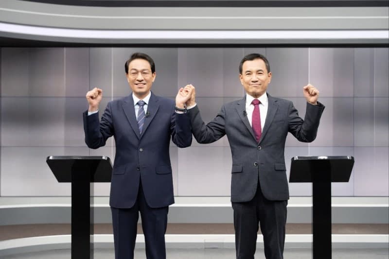 우상호·김진태, 마지막 TV 토론서 '레고랜드 사과해' '공약도 몰라' 난타전