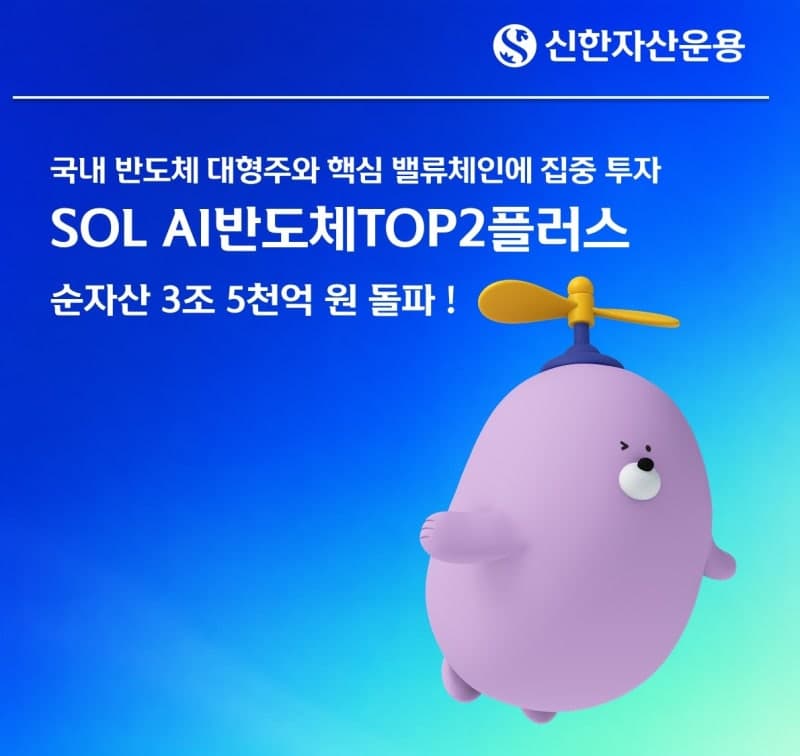 "삼전닉스 사자" SOL AI반도체TOP2플러스, 순자산 3.5조 돌파…개인 순매수 1위