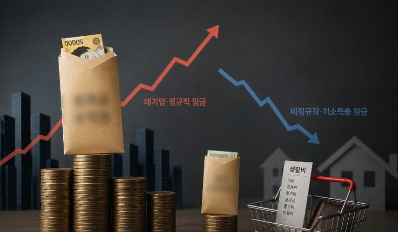 고물가에 실질소득 0.4% 증가 그쳐… 상위 20% 월소득 1200만원 첫 돌파, 양극화 더 커졌다