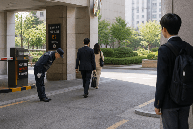 "왜 아파트 경비님이 90도 인사해야 하죠?" 중학생 글에 공감 쏟아졌다