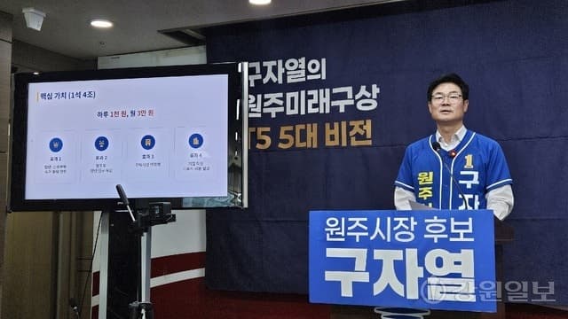 구자열 원주시장 후보 "청년, 신혼부부 주거 안정" 위한 '원주형 천원주택' 공약 발표