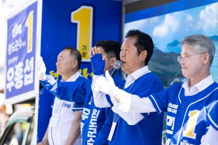 정청래, 호남서 "李대통령 돕기 위해 민주당 찍어달라" 윤석열·이명박근혜 비판