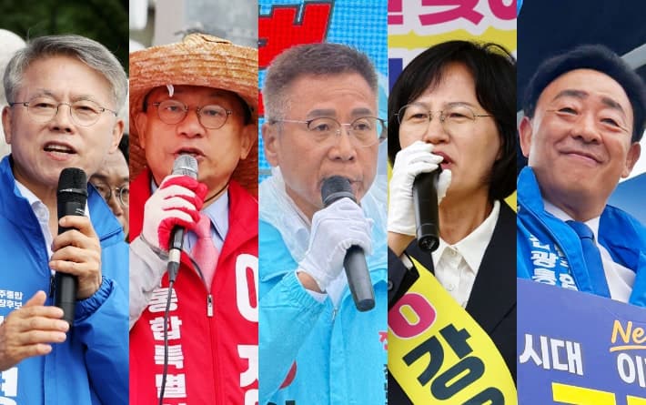 사흘 앞 6·3지선, 광주·전남 후보들 '마지막 휴일' 총력 유세전