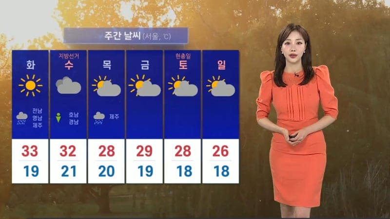 내일도 한낮 더위…자외선 조심, 제주 '집중호우'