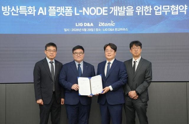 LIG D&A, 디토닉과 방산 AI 플랫폼 'L-NODE' 개발 협력