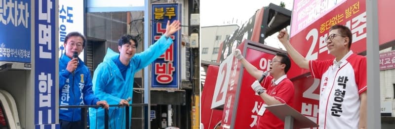“해양수도 완성” 전재수 vs “중단 없는 발전” 박형준, 부산시장 후보들 마지막 호소