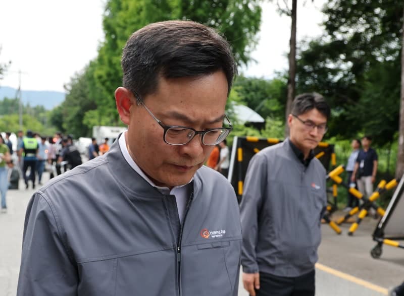 손재일 한화에어로 대표 "안전 시스템 원점 재검토…더 안전한 회사 돼야"