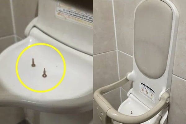 "아기 앉았으면 어쩔 뻔"…대형마트 화장실 유아용 의자에 뾰족 '나사' 우뚝