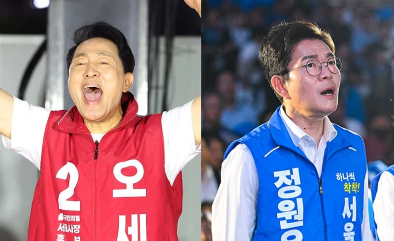 오세훈, 개표 13시간 만에 정원오 역전…48 대 48 초접전 속 정원오 캠프 '탄식'
