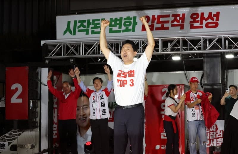 오세훈, 출구조사 뒤집고 '대역전극'…사상 첫 5선 서울시장