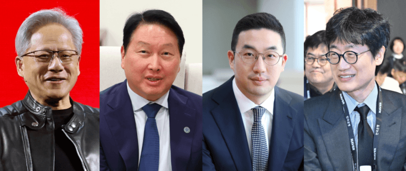 젠슨 황, SK·LG·네이버 총수와 '형님회동'…K-게임사 대표들과도 연쇄 회동하며 AI 플랫폼 확장 노려