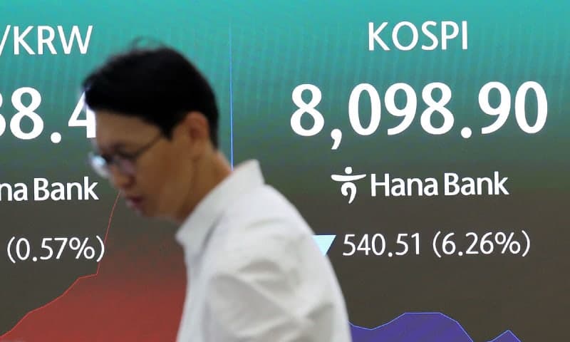 브로드컴 쇼크에 반도체주 급락, 코스피·코스닥 동반 하락
