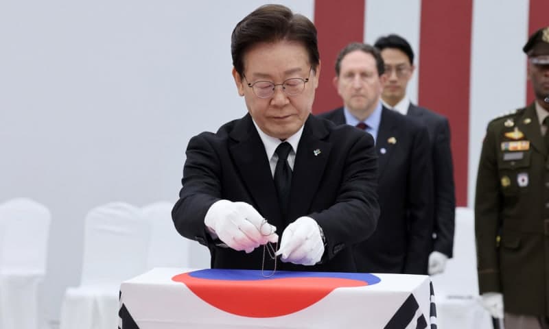 李대통령, 韓서 첫 한미 6·25 전사자 유해 상호 봉환식 주관 "피로 맺어진 동맹의 가장 뜨거운 증거"