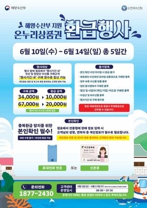 울산·광주 전통시장서 수산물 사면 최대 2만원 환급…10~14일 시행
