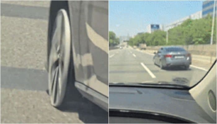 "어? 타이어가 없네" 휠로만 10㎞ 가까이 질주한 운전자 "바퀴 바꾸러 가는 길" 황당