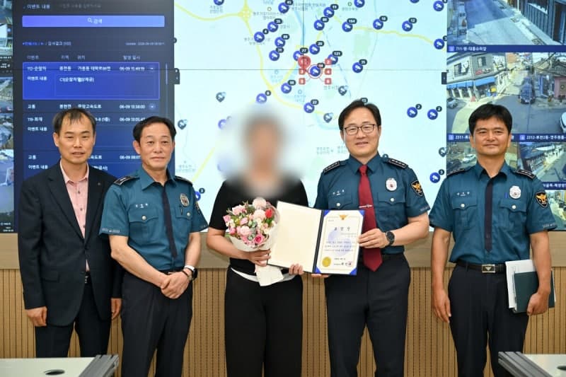영주시 CCTV 관제요원, '매의 눈'으로 차량털이범 검거 기여…경찰 표창