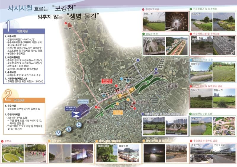 증평군, 물순환 촉진구역 선정…보강천 10년간 9개 사업 추진해 '물 자립 도시' 구축
